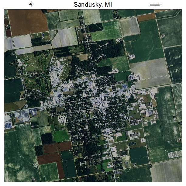 Sandusky, MI air photo map