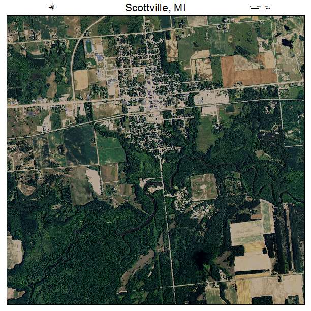Scottville, MI air photo map