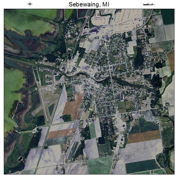 Sebewaing, MI air photo map