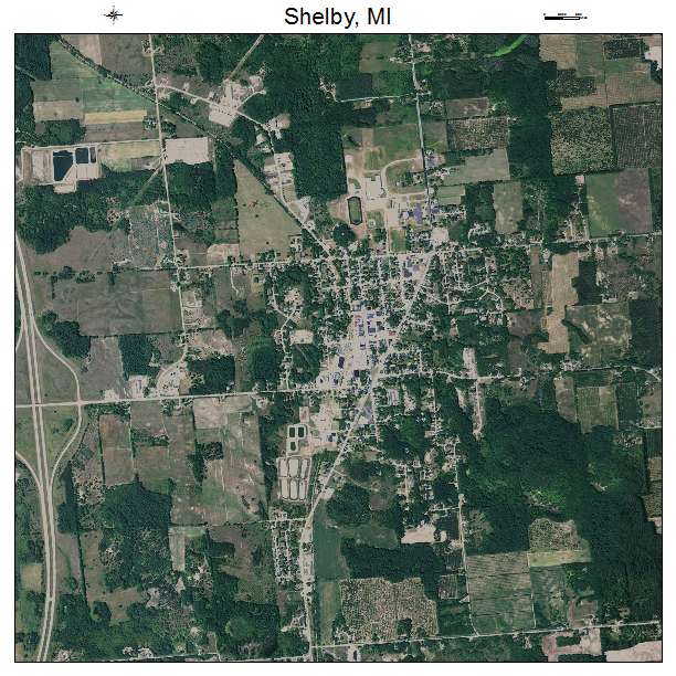 Shelby, MI air photo map