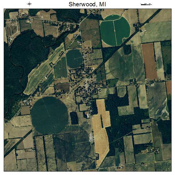 Sherwood, MI air photo map