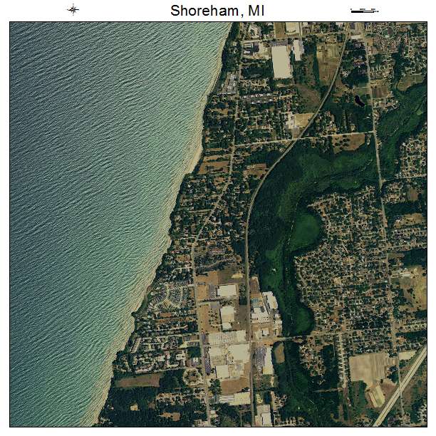 Shoreham, MI air photo map
