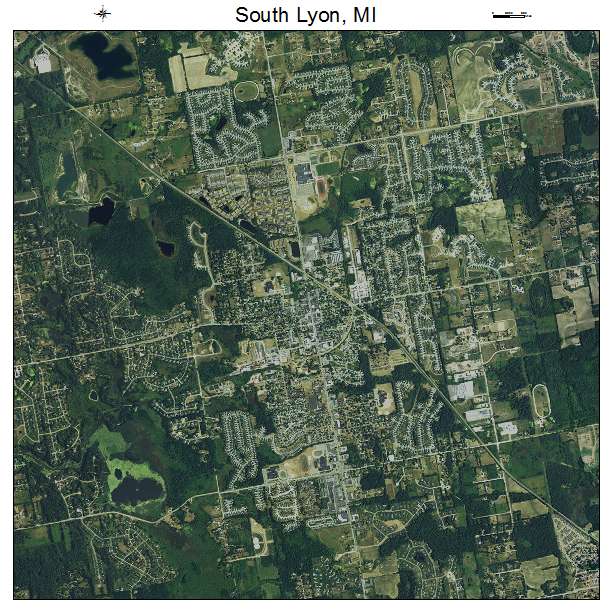 South Lyon, MI air photo map