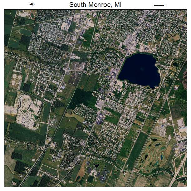 South Monroe, MI air photo map