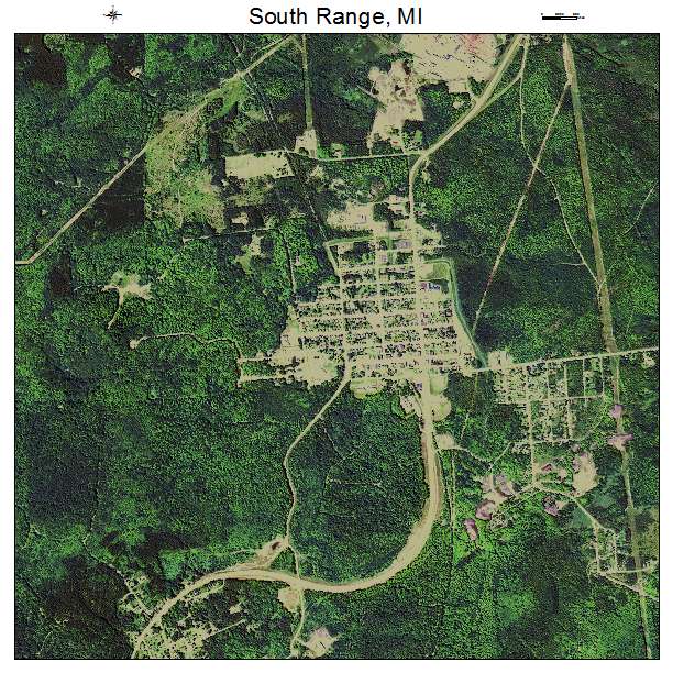 South Range, MI air photo map