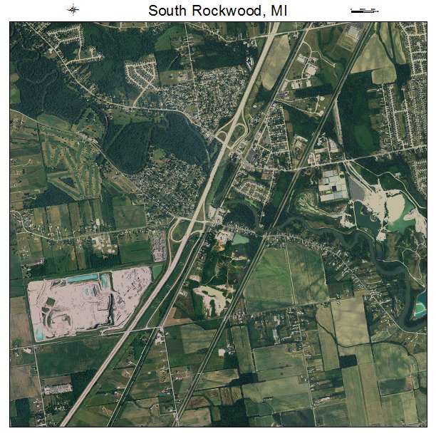 South Rockwood, MI air photo map