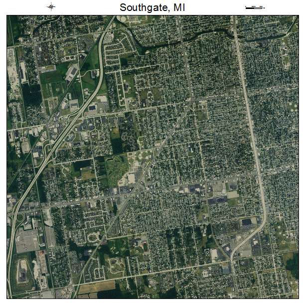 Southgate, MI air photo map