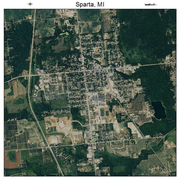 Aerial Photography Map of Sparta, MI Michigan