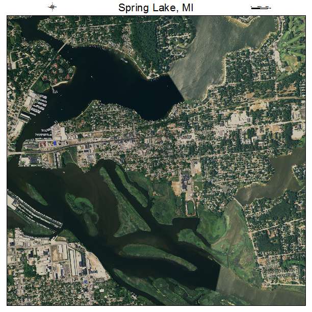 Spring Lake, MI air photo map