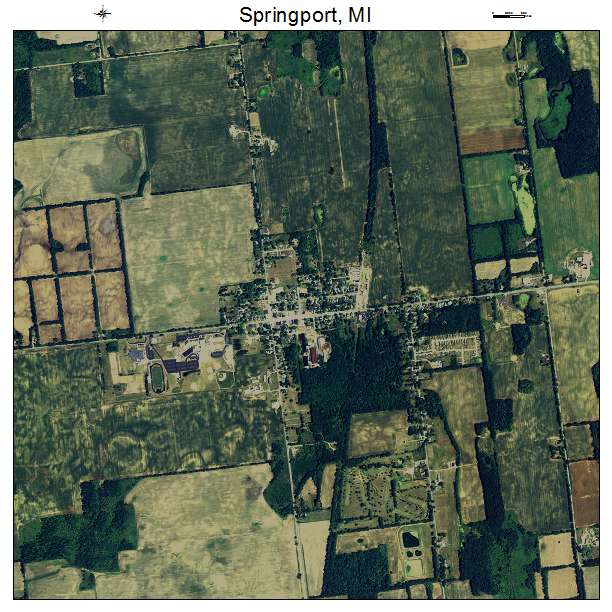 Springport, MI air photo map