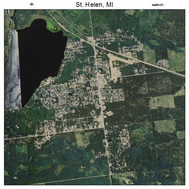 St Helen, MI air photo map