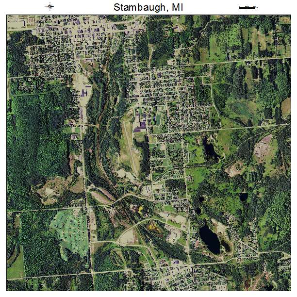 Stambaugh, MI air photo map