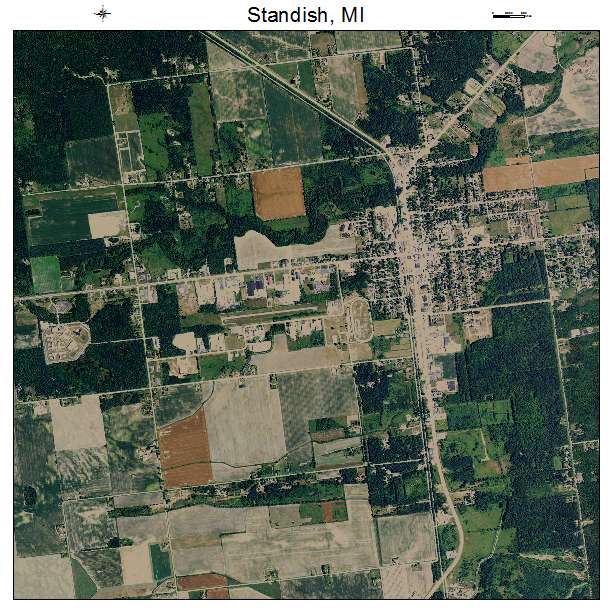 Standish, MI air photo map