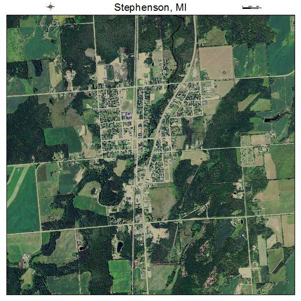 Stephenson, MI air photo map