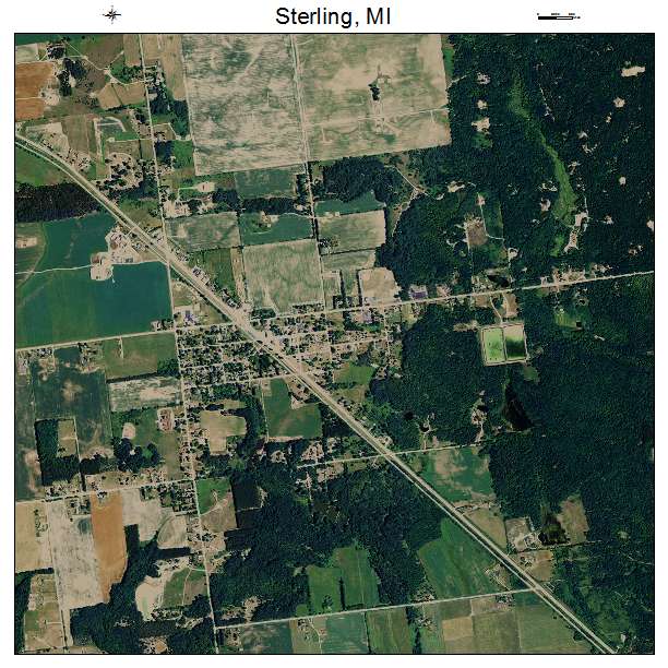 Sterling, MI air photo map