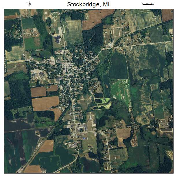 Aerial Photography Map of Stockbridge, MI Michigan