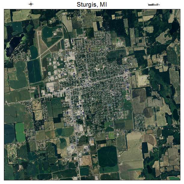 Sturgis, MI air photo map