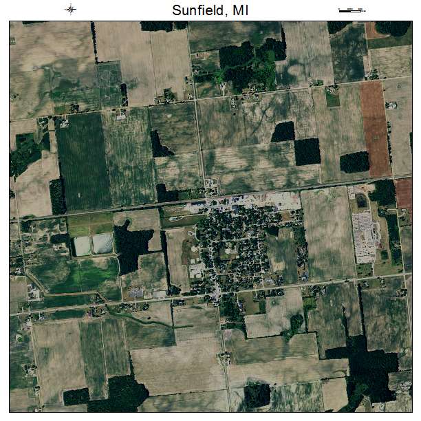 Sunfield, MI air photo map