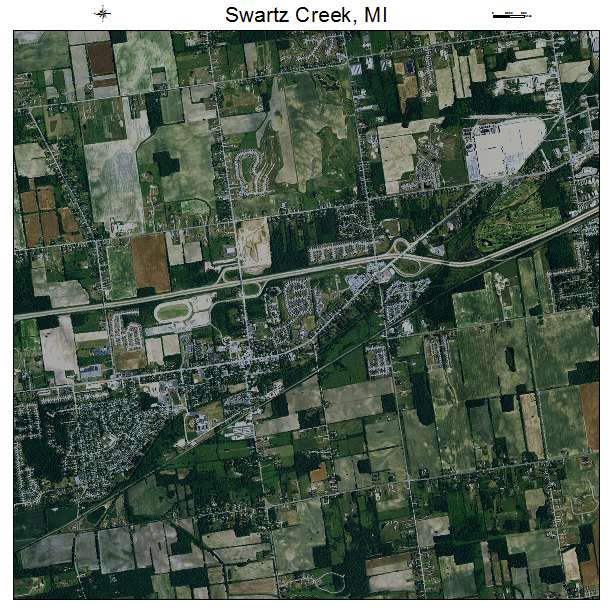 Swartz Creek, MI air photo map