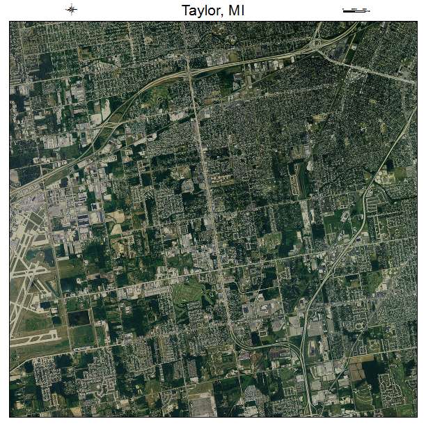 Taylor, MI air photo map