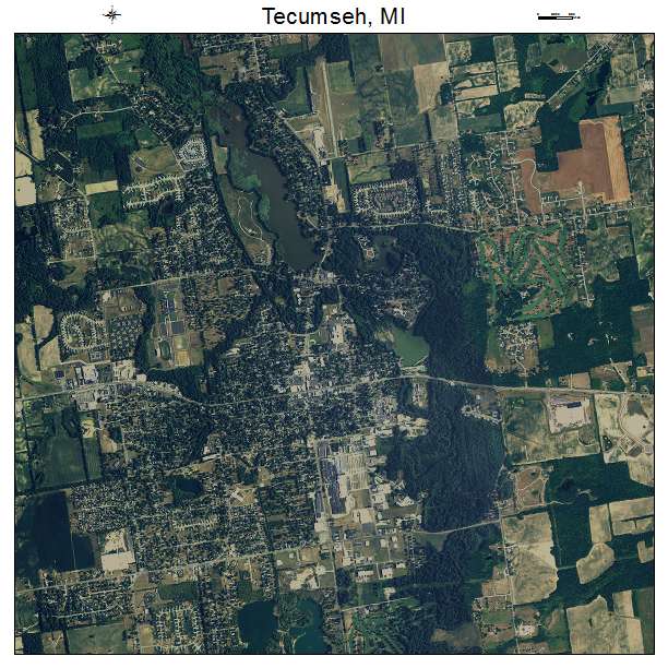 Tecumseh, MI air photo map