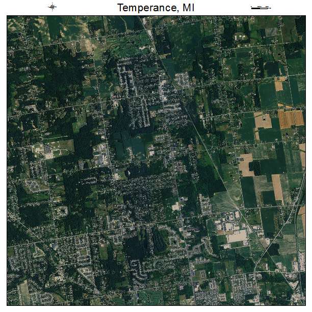 Temperance, MI air photo map