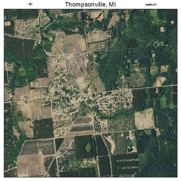 Thompsonville, MI air photo map