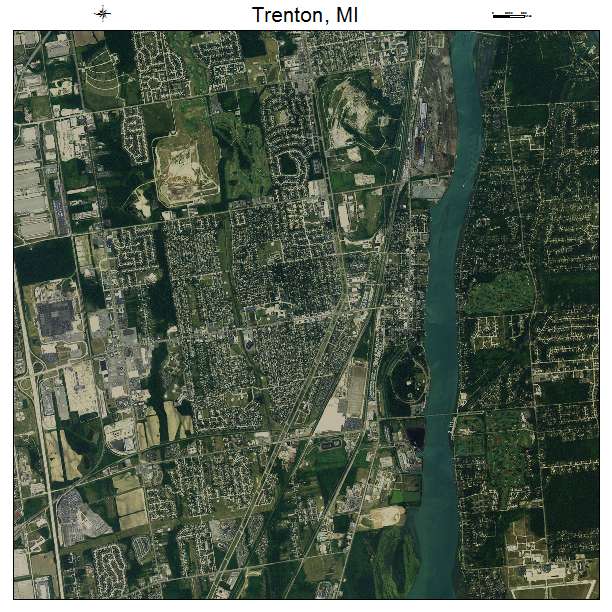 Trenton, MI air photo map