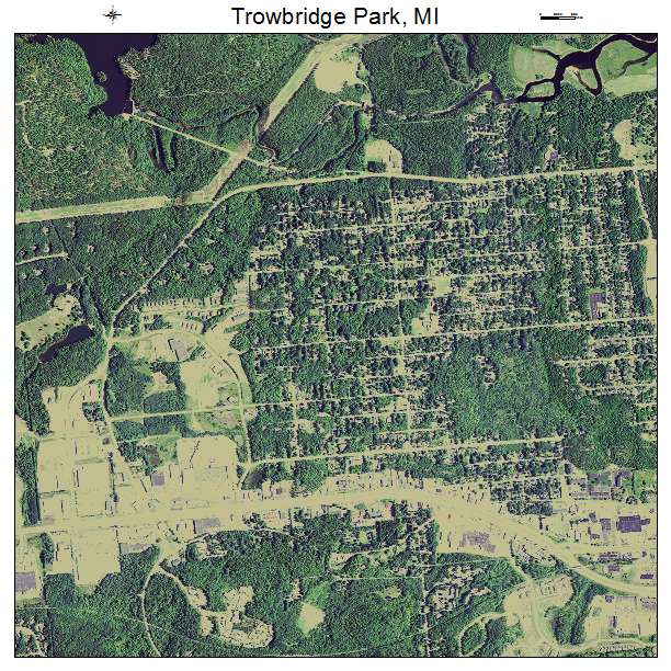 Trowbridge Park, MI air photo map