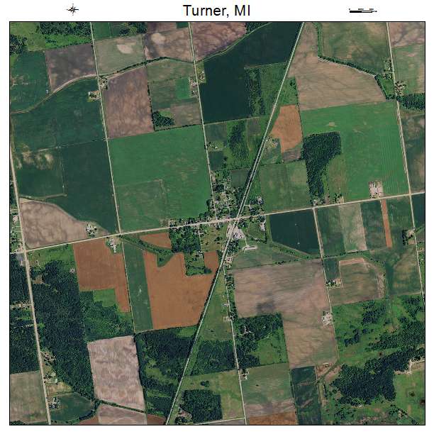 Turner, MI air photo map