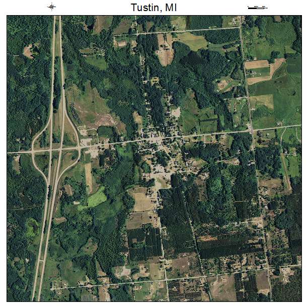 Tustin, MI air photo map