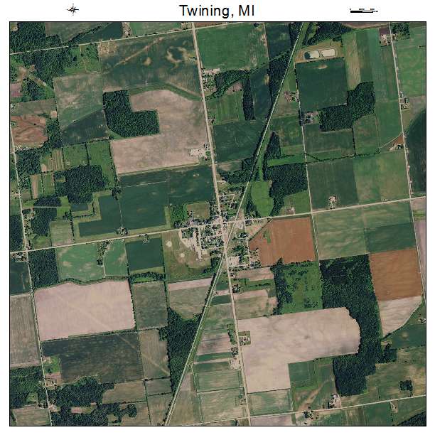 Twining, MI air photo map