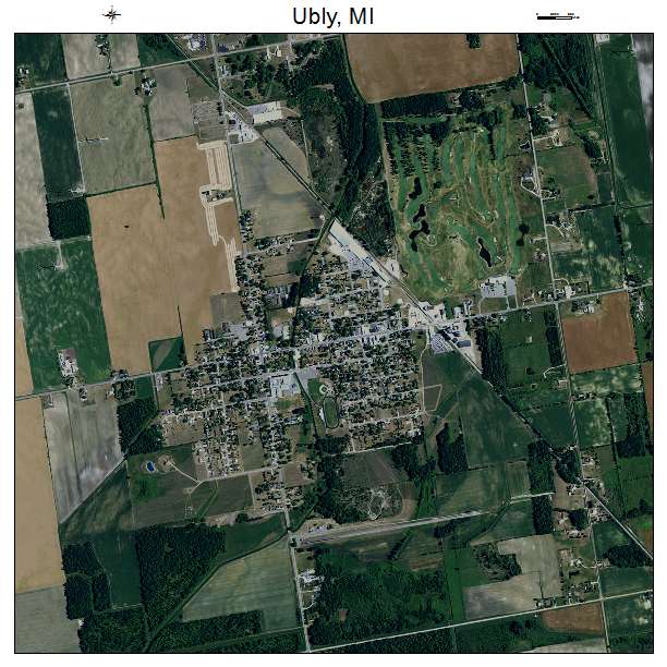 Ubly, MI air photo map