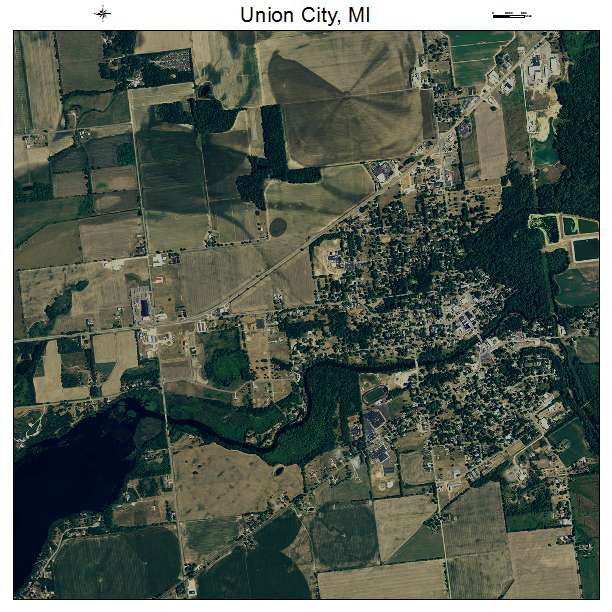 Union City, MI air photo map
