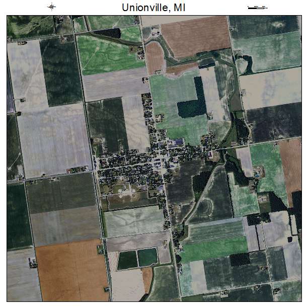 Unionville, MI air photo map