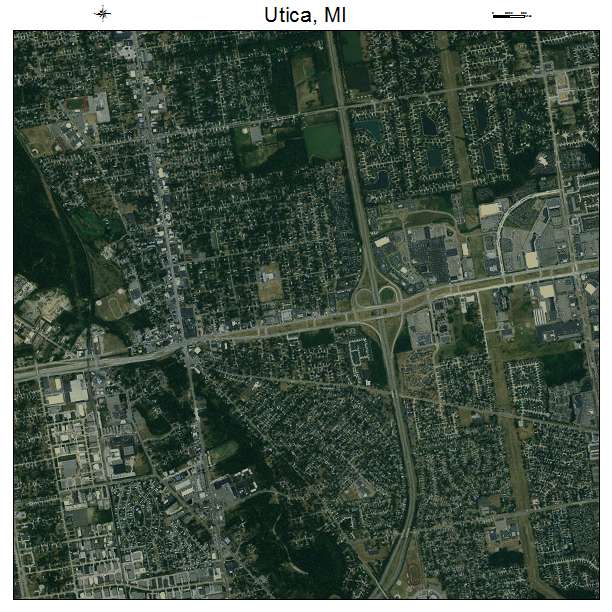 Utica, MI air photo map