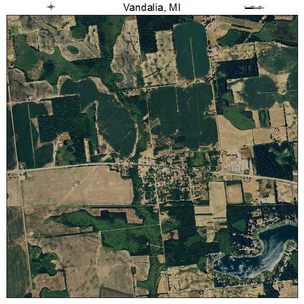 Vandalia, MI air photo map