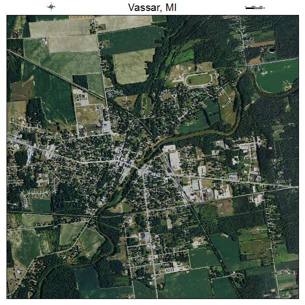 Vassar, MI air photo map