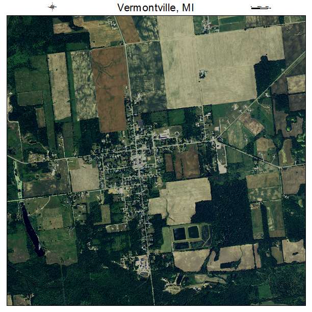 Vermontville, MI air photo map