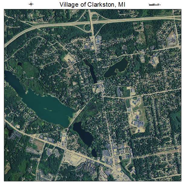 Village of Clarkston, MI air photo map