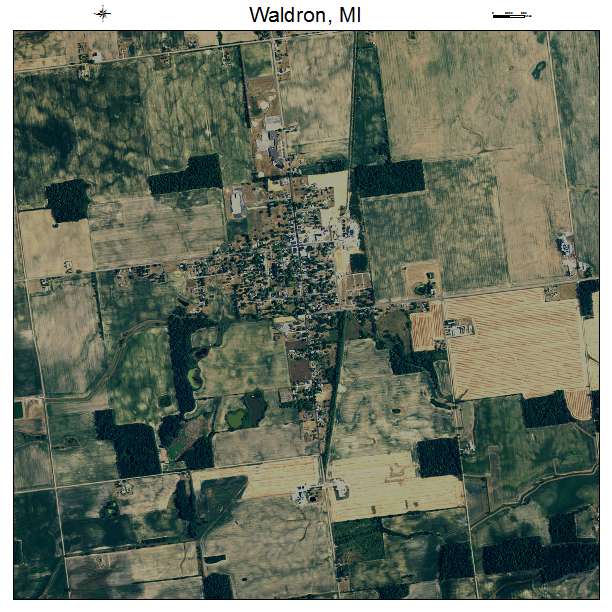 Waldron, MI air photo map