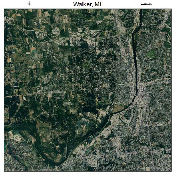 Walker, MI air photo map
