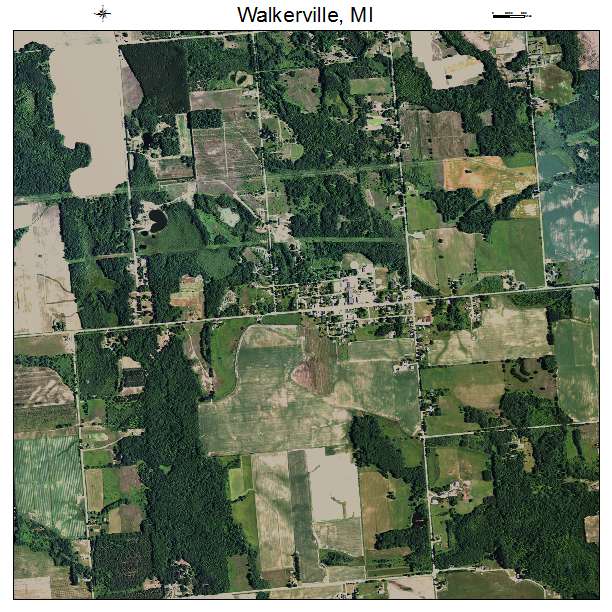 Walkerville, MI air photo map