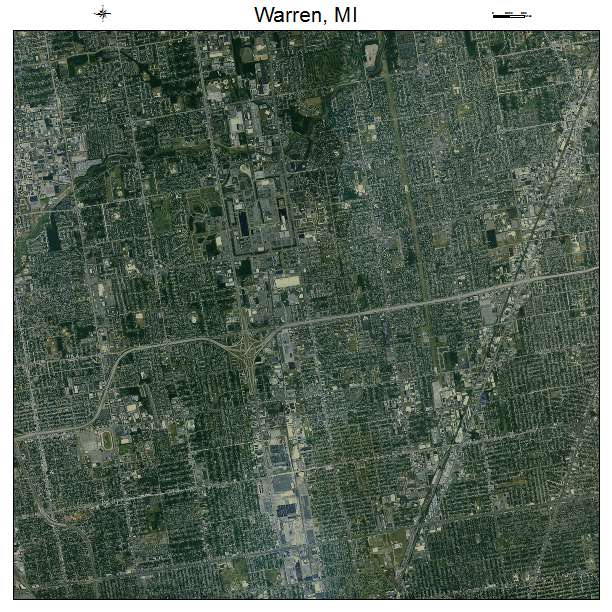 Warren, MI air photo map