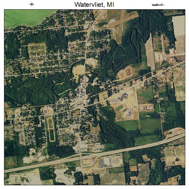 Watervliet, MI air photo map