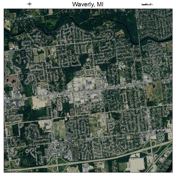 Waverly, MI air photo map