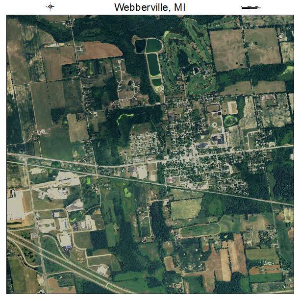 Webberville, MI air photo map