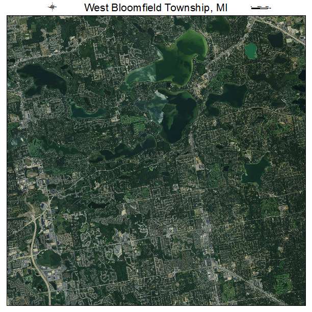West Bloomfield Township, MI air photo map