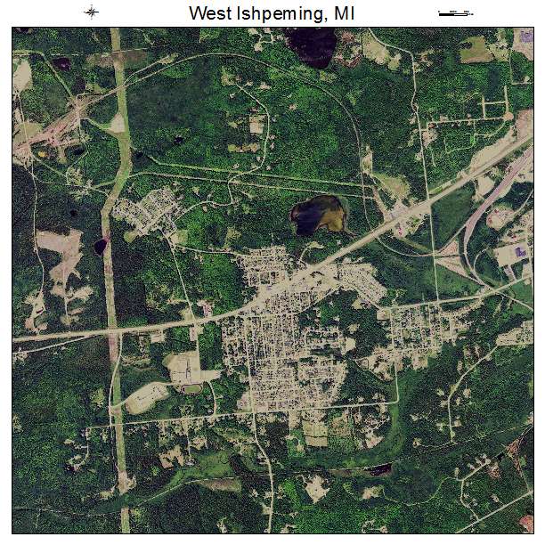 West Ishpeming, MI air photo map