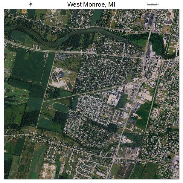 West Monroe, MI air photo map